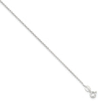 Sterling Silver 1mm Diamond-cut 9in Plus 1in ext. Anklet