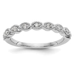 14K White Gold Diamond Wedding Band – 1/10 Carat of Classic Sparkle