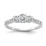 14K White Gold Lab Grown Dia VS/SI FGH 3-Stone Comp Eng Ring
