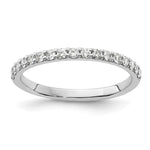14K White Gold Diamond Band – Natural Round Diamonds, Classic Shine