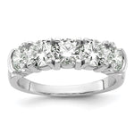 14K White Gold Lab-Grown Diamond Five-Stone Ring – 1.70 CTW