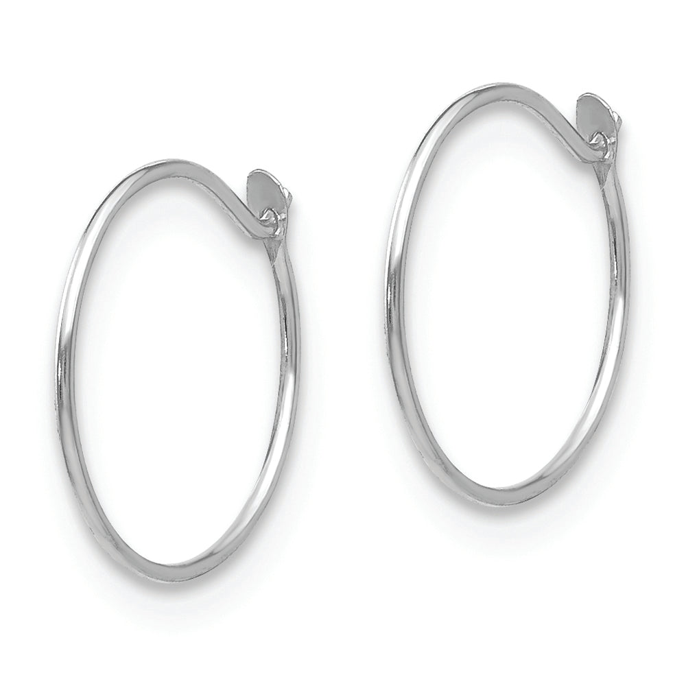 14K White Gold Madi K Small Endless Hoop Earrings – Sleek Everyday Style