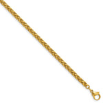 Stainless Steel Polished Yellow IP 24in Spiga 4mm Chain Necklace