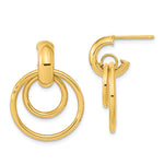 14K Polished Fancy Post Dangle Earrings