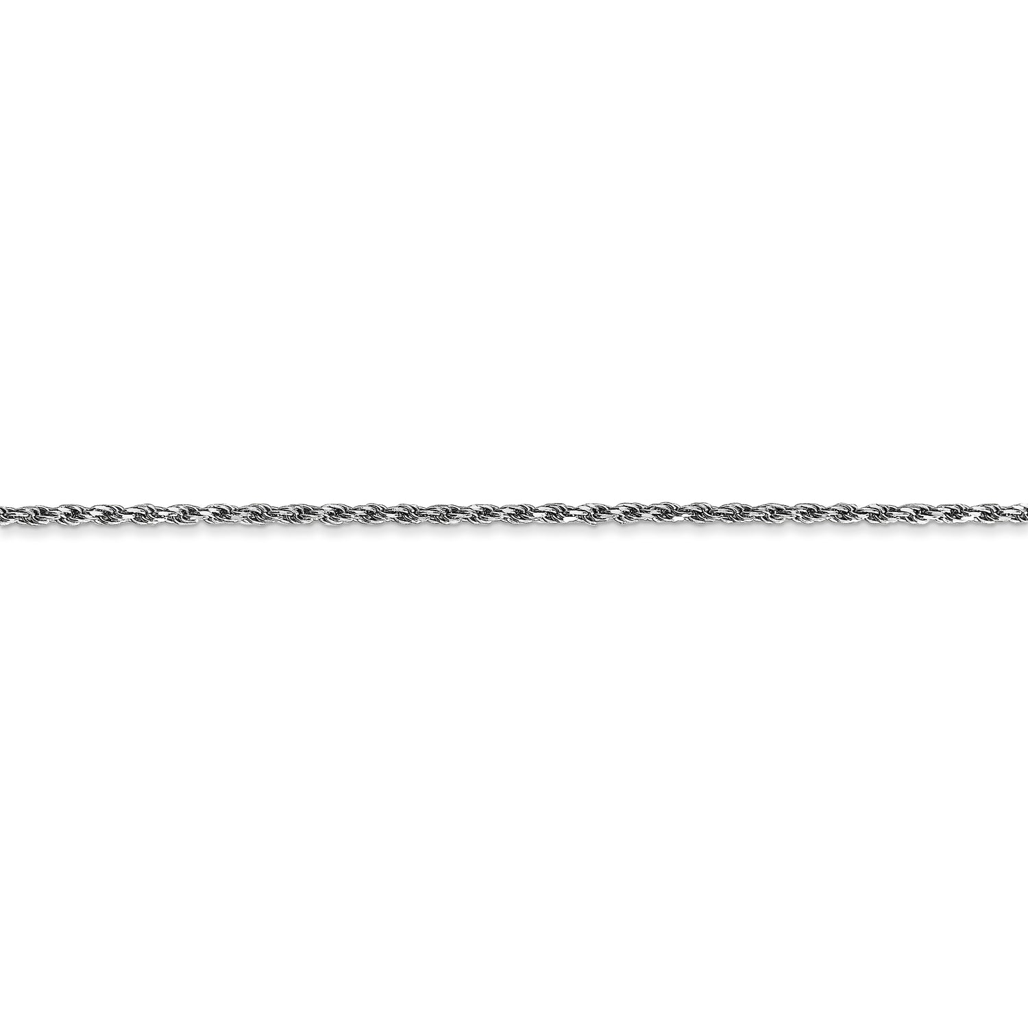 14k WG 1.30mm D/C Machine-made Rope Chain