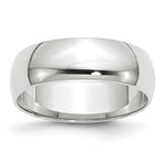 10K White Gold 6mm Lightweight Half-Round Wedding Band