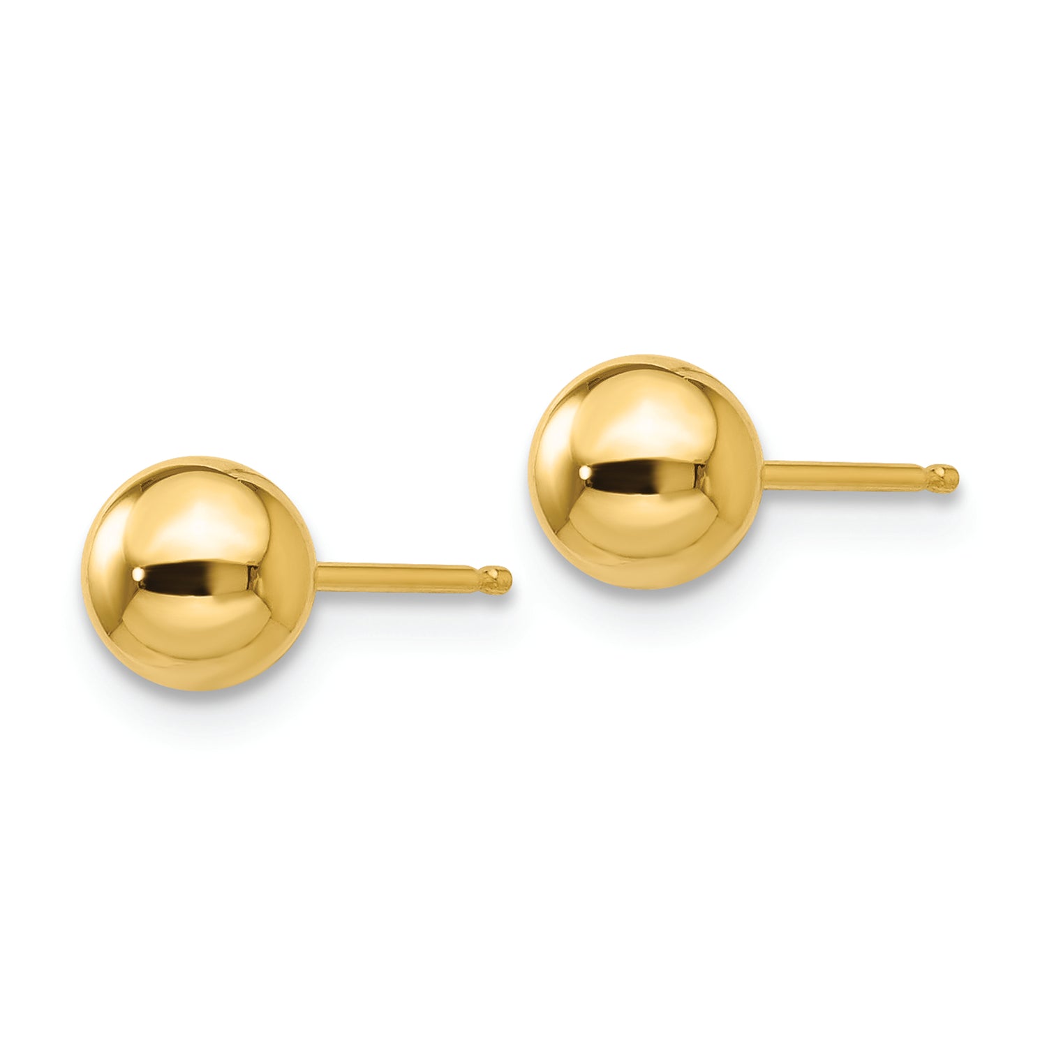 14K Yellow Gold 5mm Ball Post Earrings – Classic Everyday Shine