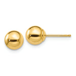 14K Yellow Gold 6mm Ball Post Earrings – Bold, Polished Classics