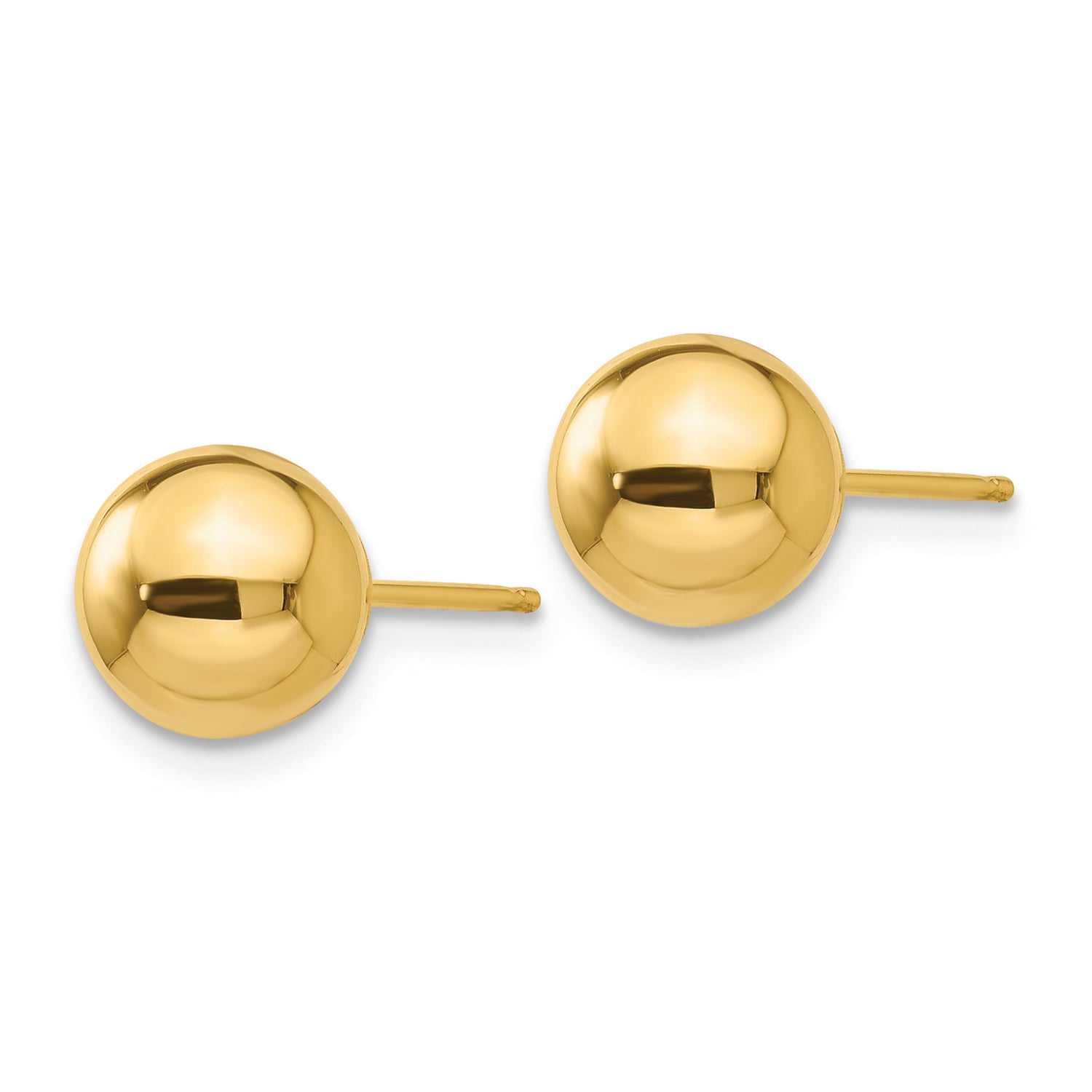14K Yellow Gold 7mm Ball Post Earrings – Bold, Timeless Studs
