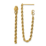 14k Polished Rope Dangle Earrings