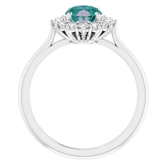 14K Gold Lab-Grown Alexandrite & 3/8 CTW Natural Diamond Ring - Picasso Gold & Diamond Jewelry