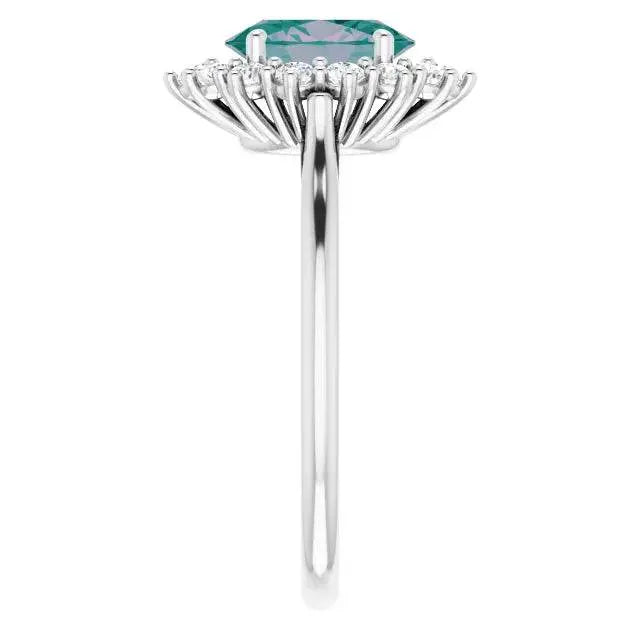 14K Gold Lab-Grown Alexandrite & 3/8 CTW Natural Diamond Ring - Picasso Gold & Diamond Jewelry