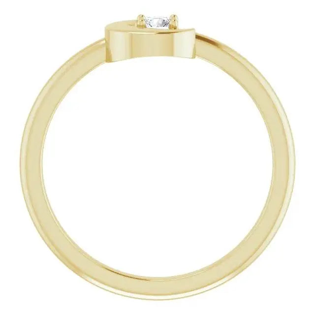 14K Yellow 1/10 CT Natural Diamond Celestial Ring - Picasso Gold & Diamond Jewelry