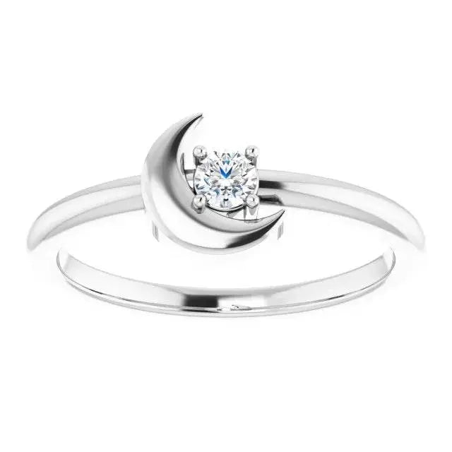 14K Yellow 1/10 CT Natural Diamond Celestial Ring - Picasso Gold & Diamond Jewelry
