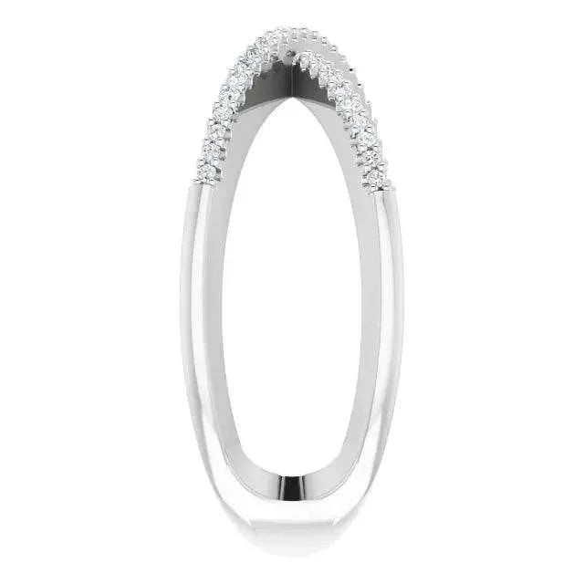 14K White 1/6 CTW Natural Diamond Criss-Cross Ring - Picasso Gold & Diamond Jewelry