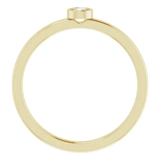 14K Yellow 1/10 CT Natural Diamond Ring - Picasso Gold & Diamond Jewelry