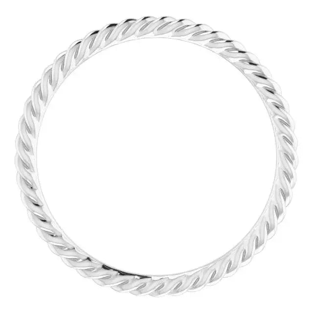 Skinny Rope Band 14K White Gold - Picasso Gold & Diamond Jewelry