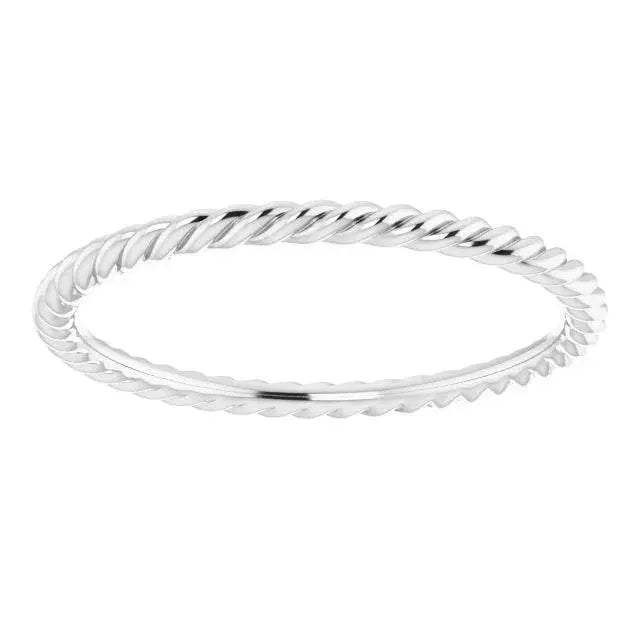 Skinny Rope Band 14K White Gold - Picasso Gold & Diamond Jewelry