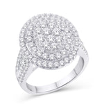 14 Karat White Gold 1.91 Carat Diamonds Oval Ladies Ring-0226958-WG - Picasso Gold & Diamond Jewelry