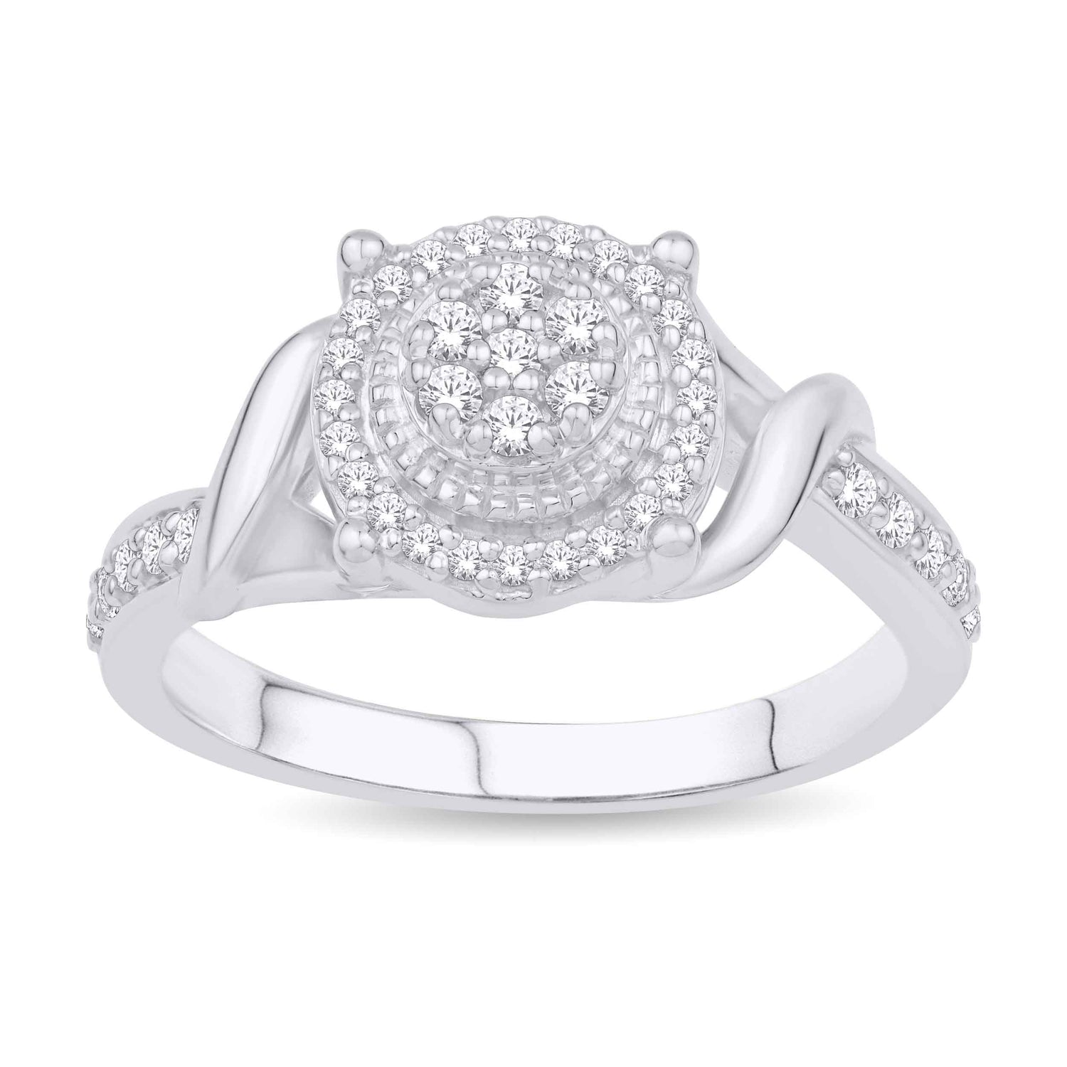 10 Karat White Gold 0.30 Carat Diamonds Round Ladies Ring-0232197-WG - Picasso Gold & Diamond Jewelry