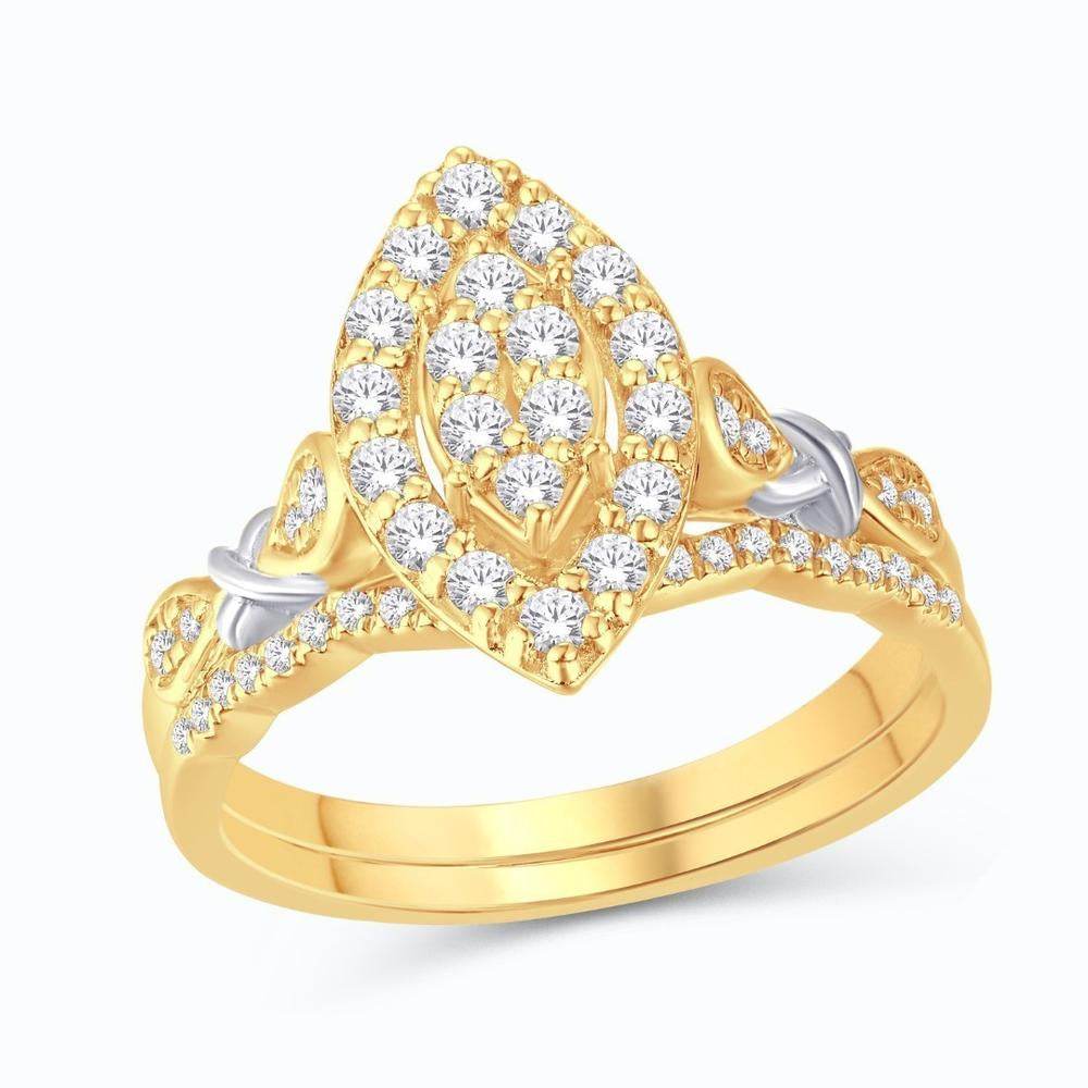 10K Two-Tone 0.50CTW Bridal Ring