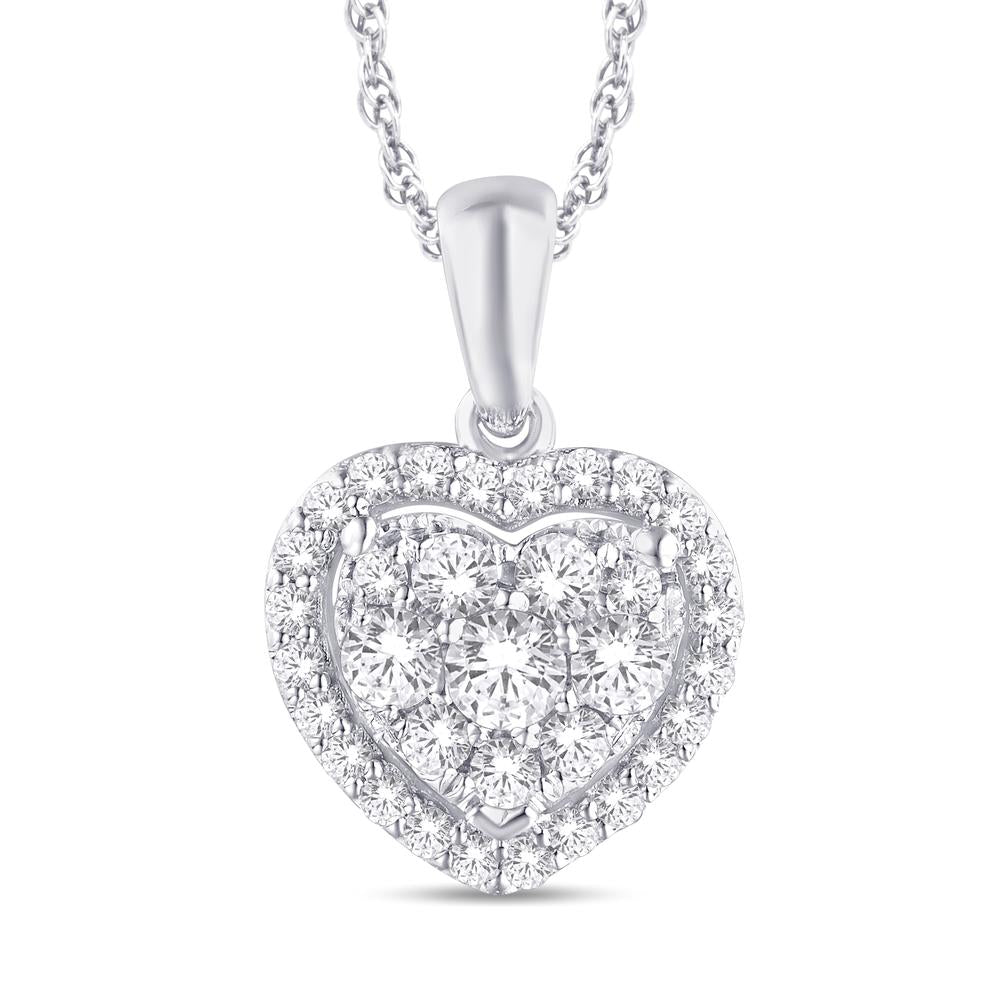 10 Karat Rose Gold 0.45 Carat Diamonds Heart Pendant-0823301-RG - Picasso Gold & Diamond Jewelry