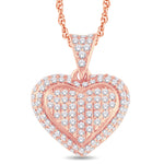 10 Karat Rose Gold 0.25 Carat Diamonds Heart Pendant - Picasso Gold & Diamond Jewelry