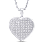 10 Karat White Gold 0.33 Carat Diamonds Heart Pendant-0825213-WG - Picasso Gold & Diamond Jewelry