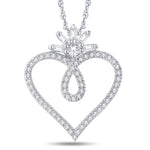 10 Karat White Gold 0.33 Carat Diamonds Heart Pendant-0825389-WG - Picasso Gold & Diamond Jewelry