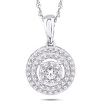 10 Karat White Gold 0.40 Carat Diamonds Round Pendant-0825391-WG - Picasso Gold & Diamond Jewelry