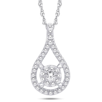 10 Karat White Gold 0.33 Carat Diamonds Pear Pendant-0825392-WG - Picasso Gold & Diamond Jewelry