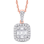 10 Karat Rose Gold 0.50 Carat Diamonds Cushion Pendant-0825400-RG - Picasso Gold & Diamond Jewelry
