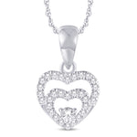 10 Karat White Gold 0.13 Carat Diamonds Heart Pendant-0825409-WG - Picasso Gold & Diamond Jewelry
