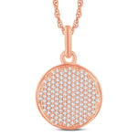 10 Karat All Yellow Gold 0.21 Carat Diamonds Round Pendant 0825411-ALY - Picasso Gold & Diamond Jewelry