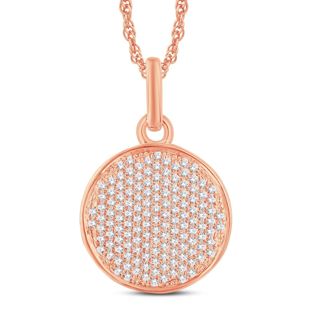10 Karat All Yellow Gold 0.21 Carat Diamonds Round Pendant 0825411-ALY - Picasso Gold & Diamond Jewelry