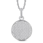 10 Karat White Gold 0.21 Carat Diamonds Round Pendant-0825411-WG - Picasso Gold & Diamond Jewelry
