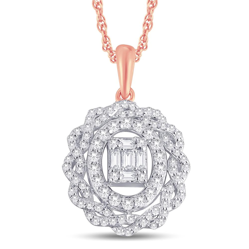 14 Karat Rose Gold 0.49 Carat Diamonds Fashion Pendant-0825475-RG - Picasso Gold & Diamond Jewelry