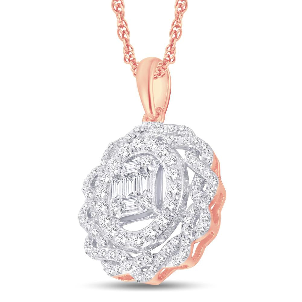 14 Karat Rose Gold 0.49 Carat Diamonds Fashion Pendant-0825475-RG - Picasso Gold & Diamond Jewelry