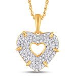 10 Karat Yellow Gold 0.22 Carat Diamonds Heart Pendant-0825478-YG - Picasso Gold & Diamond Jewelry