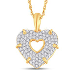 10 Karat Yellow Gold 0.22 Carat Diamonds Heart Pendant-0825478-YG - Picasso Gold & Diamond Jewelry