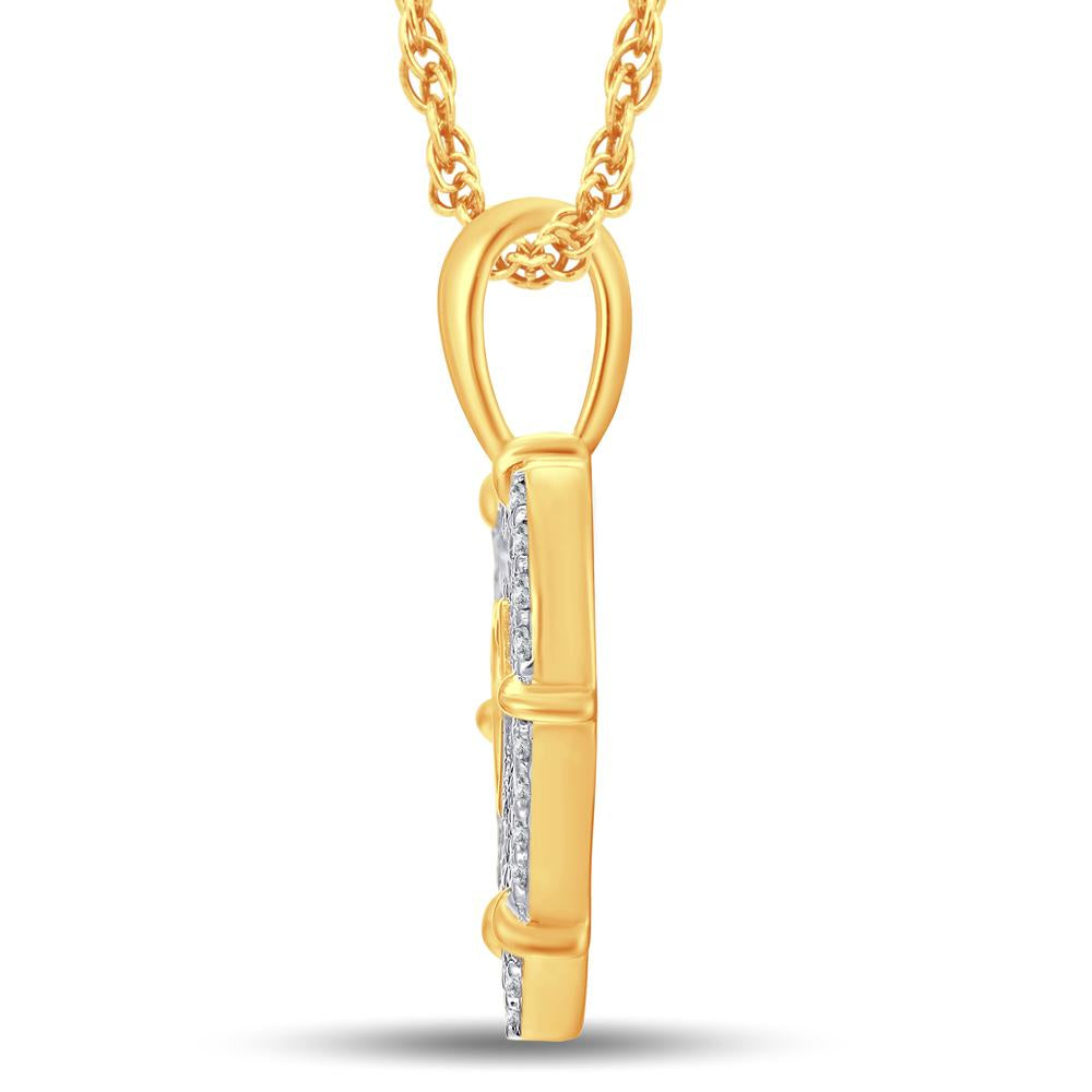 10 Karat Yellow Gold 0.22 Carat Diamonds Heart Pendant-0825478-YG - Picasso Gold & Diamond Jewelry