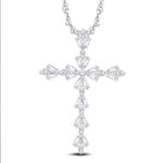 14 Karat White Gold 0.65 Carat Diamonds Latin Cross Pendant-0825622-WG - Picasso Gold & Diamond Jewelry