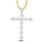 14 Karat Yellow Gold 0.65 Carat Diamonds Latin Cross Pendant - Picasso Gold & Diamond Jewelry