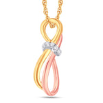 10 Karat Triple-Tone Gold 0.05 Carat Diamonds Infinity Pendant-0825907-TTT - Picasso Gold & Diamond Jewelry