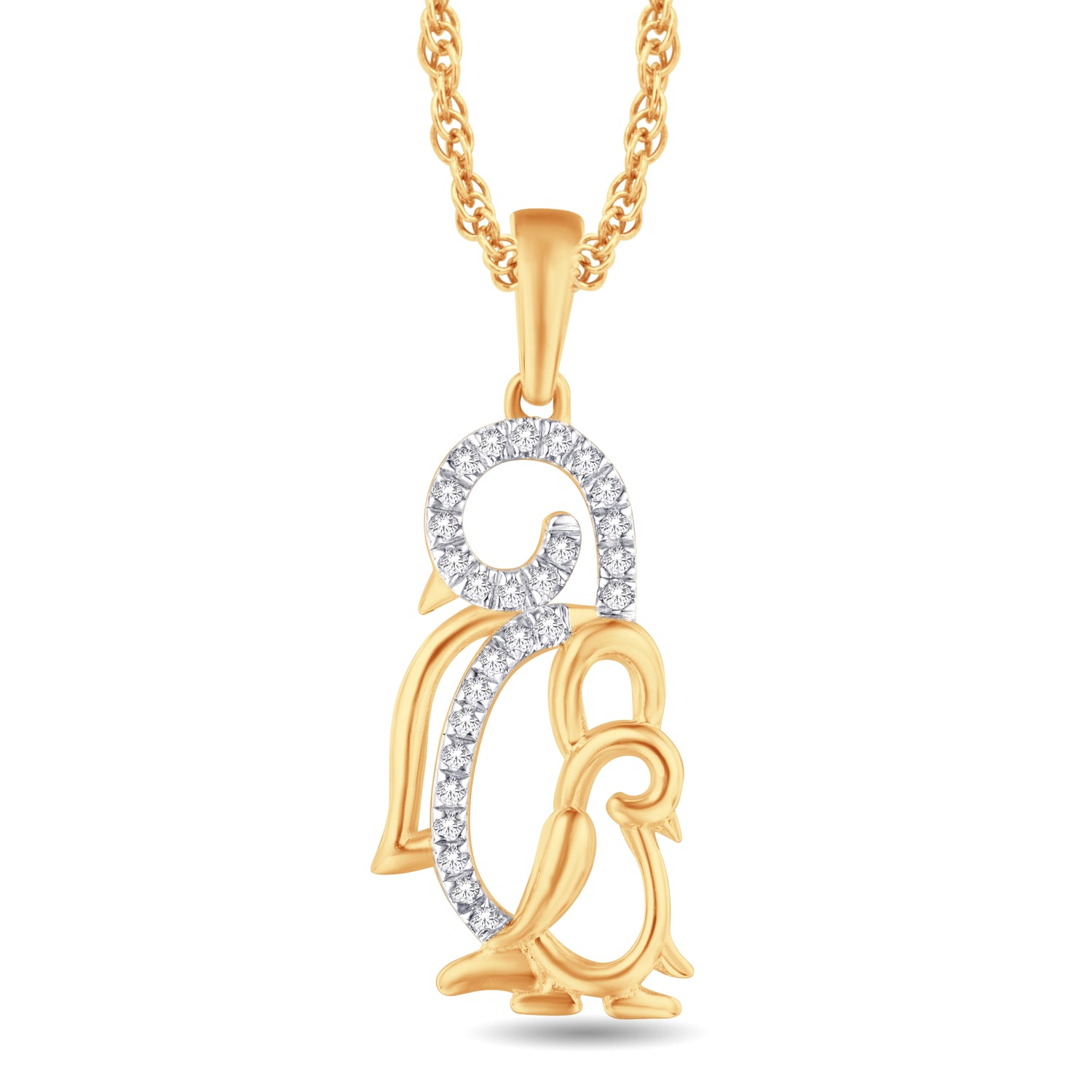 10 Karat Yellow Gold 0.06 Carat Diamonds Fashion Pendant-0825913-YG - Picasso Gold & Diamond Jewelry