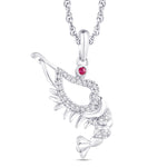 10 Karat White Gold 0.07 Carat Diamonds Shrimp Pendant-0825917-WG - Picasso Gold & Diamond Jewelry