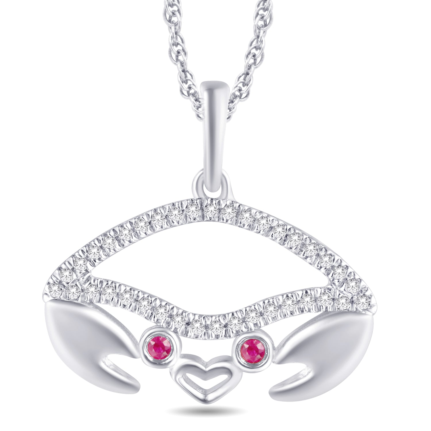 10 Karat White Gold 0.08 Carat Diamonds Crab Pendant-0825919-WG - Picasso Gold & Diamond Jewelry
