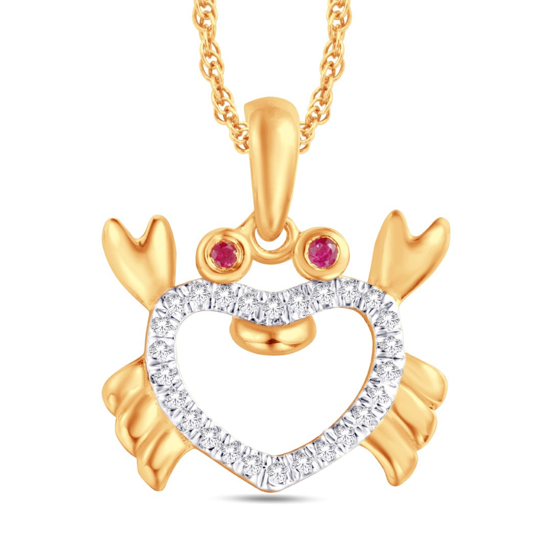 10 Karat Yellow Gold 0.08 Carat Diamonds Fashion Pendant-0825920-YG - Picasso Gold & Diamond Jewelry