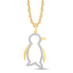10 Karat Yellow Gold 0.12 Carat Diamonds Penguin Pendant-0825930-YG - Picasso Gold & Diamond Jewelry