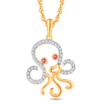10 Karat Yellow Gold 0.13 Carat Diamonds Octopus Pendant-0825932-YG - Picasso Gold & Diamond Jewelry